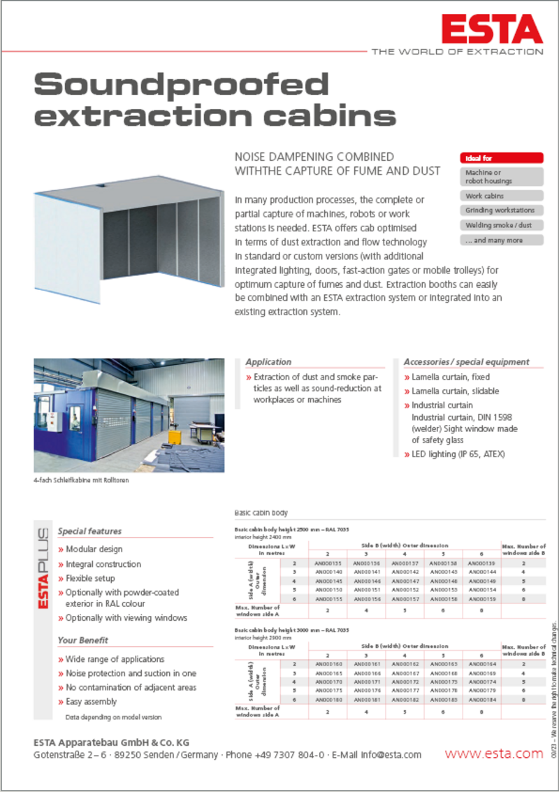 EXTRACTION CABINS