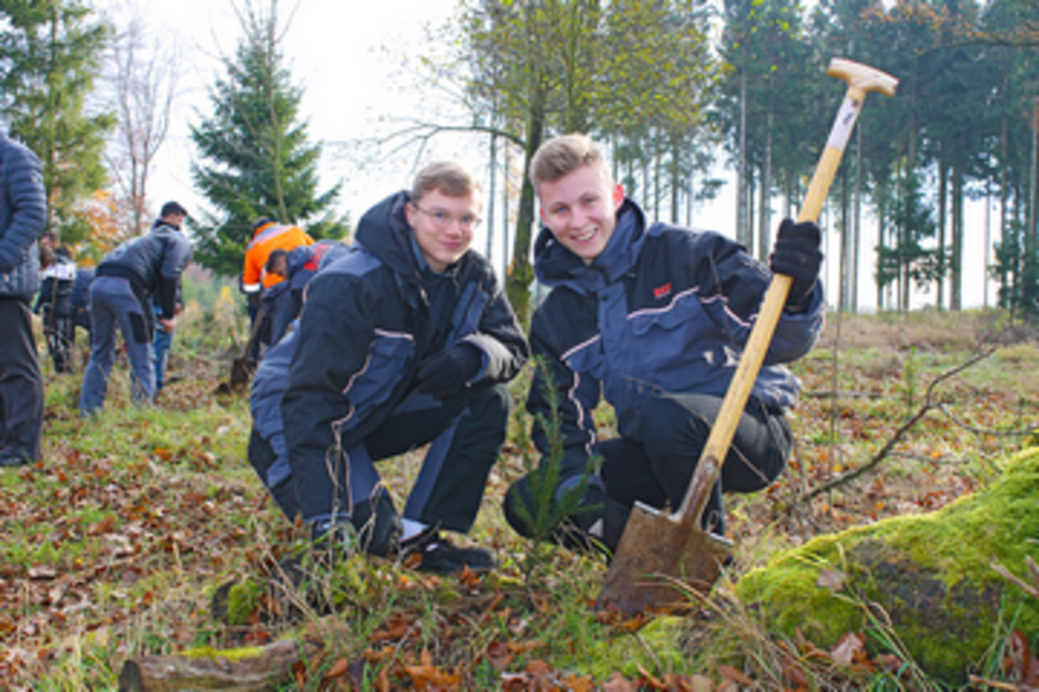 ESTA trainees plant company forest