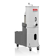 Mobile dust extractor for single workstation extraction of dust and shavings on machines and handwork stations.