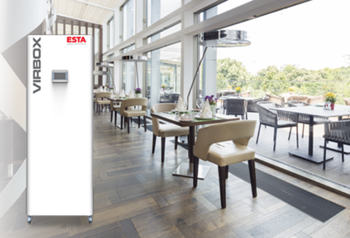 Luftreiniger VirBox in Restaurant